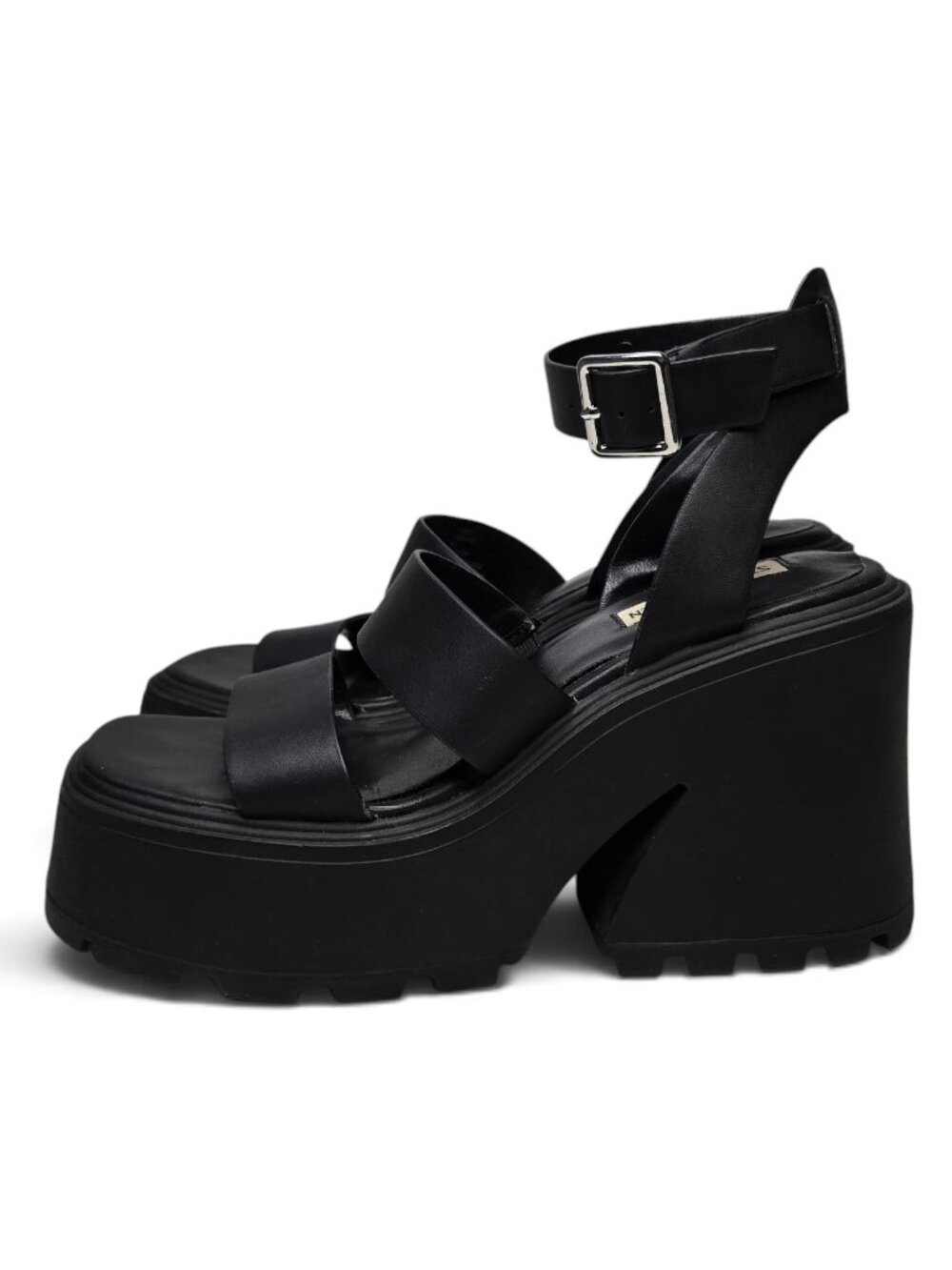 Steve Madden Abbot Super Chunky Platform Sandals Womens Black Goth Bratz Core 8M